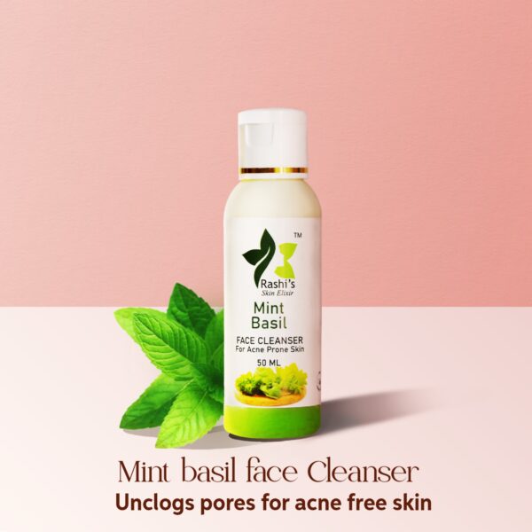 Mint Basil Face Cleanser | Best Face Wash for Acne | Controls Oil